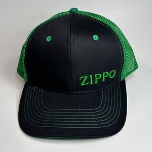Zippo Mens Black Green 3D Embroidered Trucker Hat Snapback Mesh Cap H025 NEW